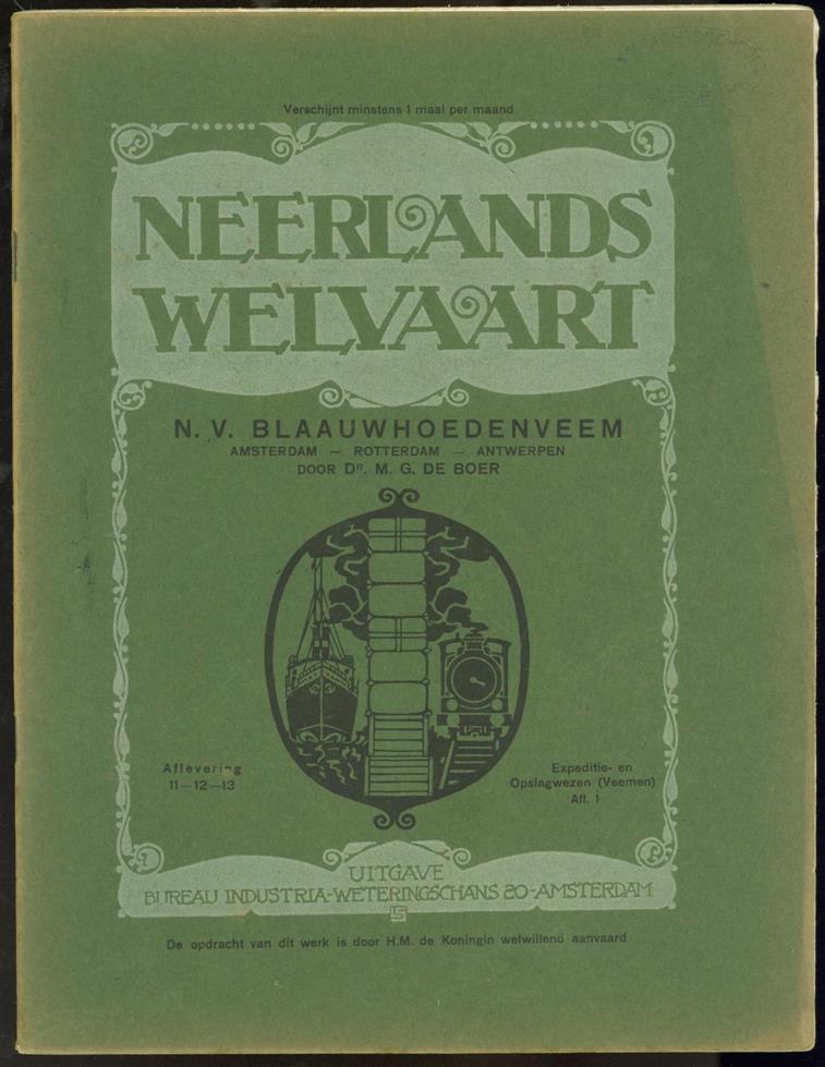 Boer, M. G. de, 1867-1958. - N.V. Blauwhoedenveem: Amsterdam - Rotterdam - Antwerpen